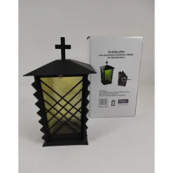 Grablaterne Metall schwarz grünes Glas
