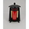Grablaterne Metall schwarz klares Glas