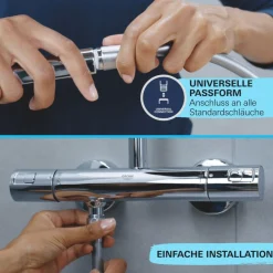Grohe Brauseschlauch „VitalioFlex Comfort“, chrom, 1,75 m