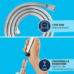 Grohe Brauseschlauch „VitalioFlex Comfort“, chrom, 1,75 m