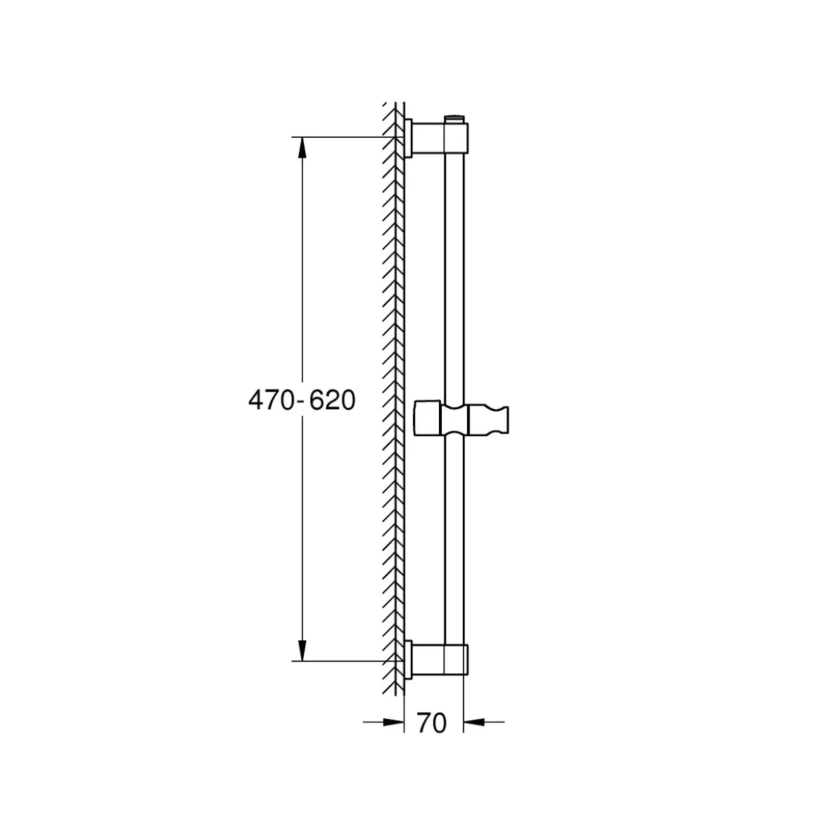 Grohe Brausestange Vitalio Universal 600mm