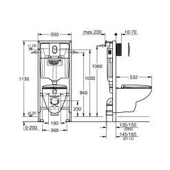 Grohe Wand-WC Komplett-Set Solido 5in1 inkl Befestigungsmaterial