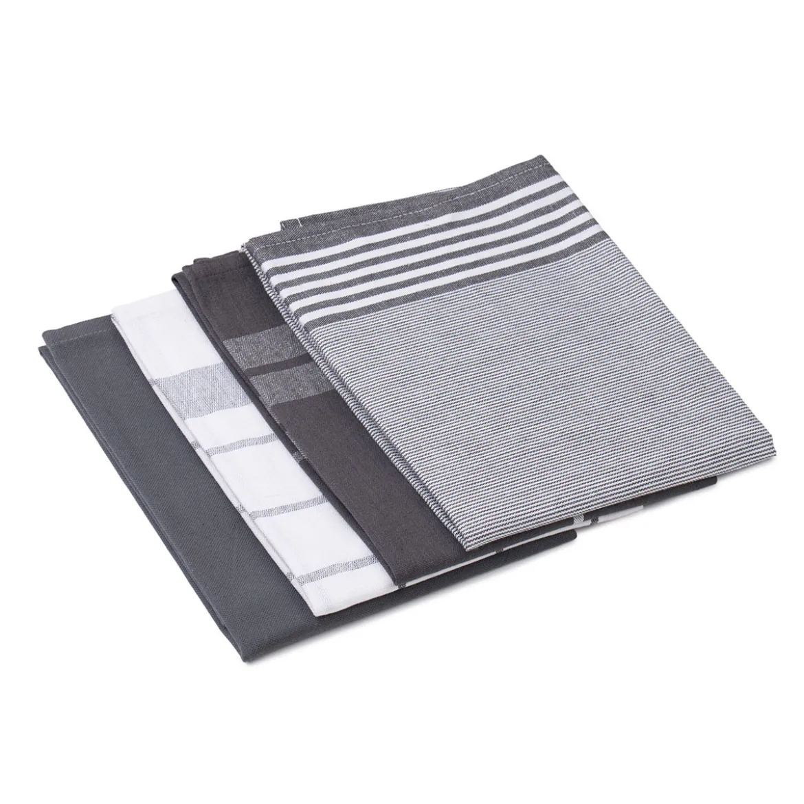 Gözze Geschirrtücher 100% Baumwolle 4er Pack 50x70cm anthrazit
