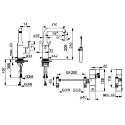 Hansa Waschtischarmatur „vantis Style Hybrid“ Chrom Bluetooth Sensor