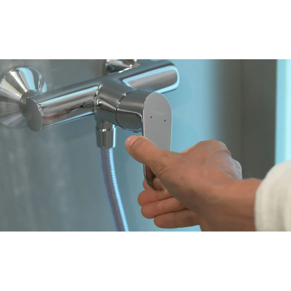 Hansgrohe Duscharmatur Focus 70, chrominkl. S-Anschluessen&Rosetten