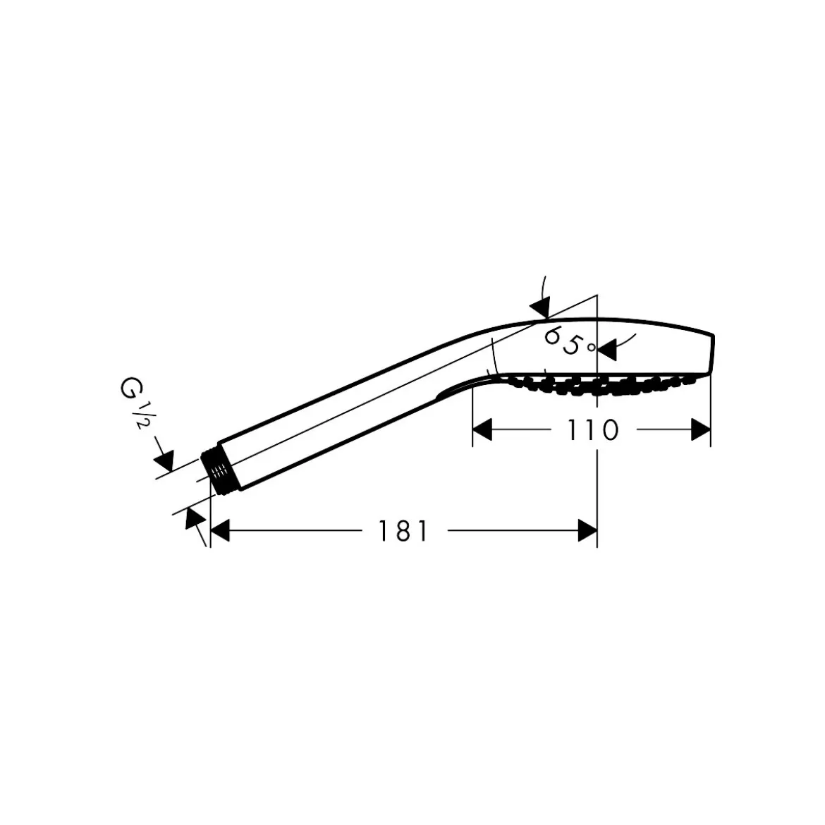 Hansgrohe Handbrause Croma Select Echrom, Dm. 11cm, 3 Strahlarten