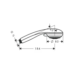Hansgrohe Handbrause Crometta 85 Variochrom, Dm. 8,5cm, 2 Strahlarten