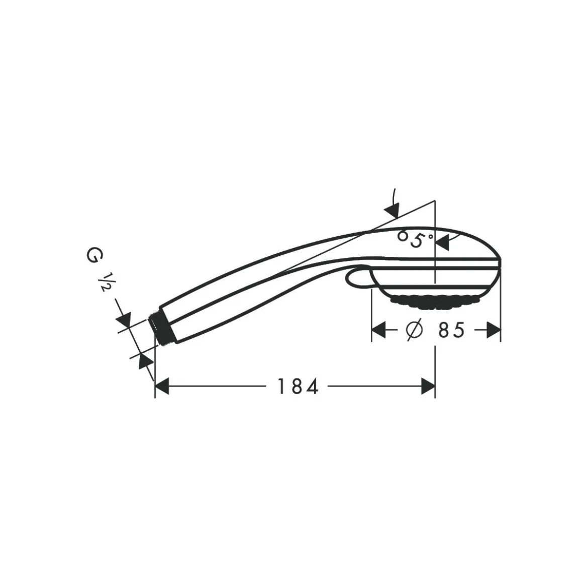 Hansgrohe Handbrause Crometta 85 Variochrom, Dm. 8,5cm, 2 Strahlarten