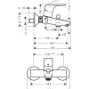 Hansgrohe Wannenarmatur Focus 70, chrominkl. S-Anschluessen&Rosetten