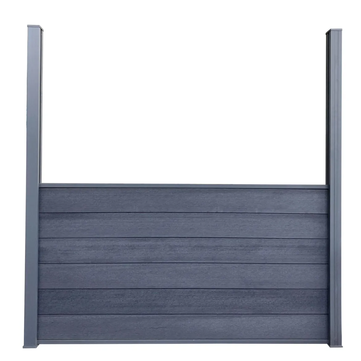 Hartmann WPC Steckzaunsystem anthrazit 6er-Pack