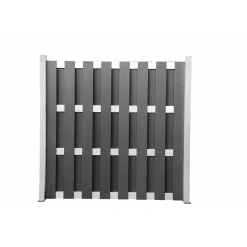 Hartmann Zaun-Grundelement WPC/Alu 180 x 180 cm anthrazit/silber
