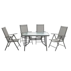 Haveson Gartenmöbelset Leipzig 5-teilig