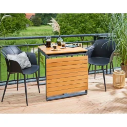 Haveson Kunststoff-Sessel Madeira schwarz