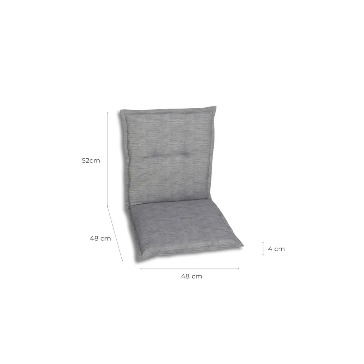 Haveson Sitzauflage Niederlehner 100x48x4cm hellgrau