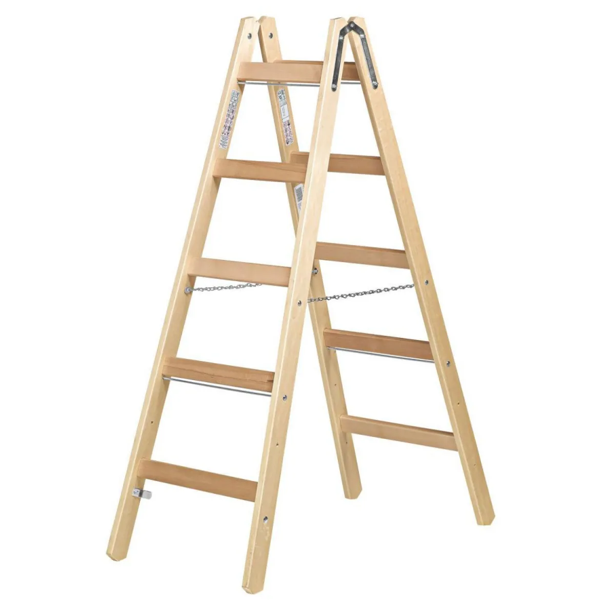 Holz-Doppelsprossenleiter 2x5