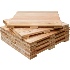 Holzfliese Lärche 50x50 cm aus 18 mmstarken Leisten