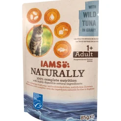 IAMS Nassfutter Naturally Katze Erwachsen Thunfisch 85 g