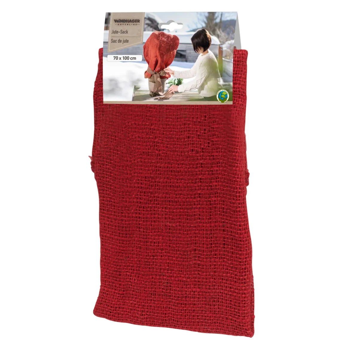 Jute-Sack 70x100 cm, rot