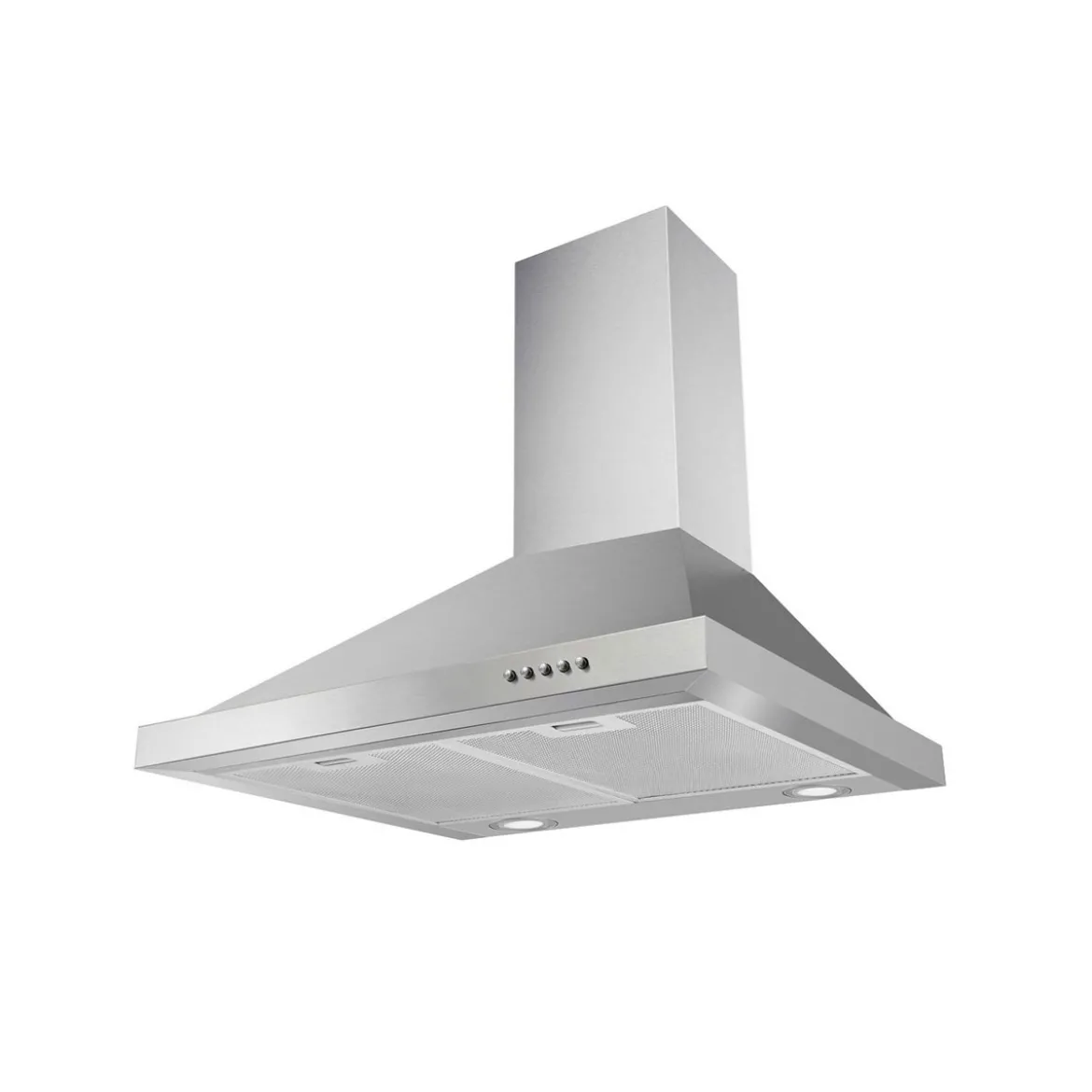 Kaminhaube Edelstahl, 60 cm, respektaEEK A, 3 Leistungsstufen LED-Beleuchtung