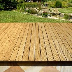 Kiefer-Terrassendiele zweiseitig genutet 200 x 14,6 x 2,6 cm