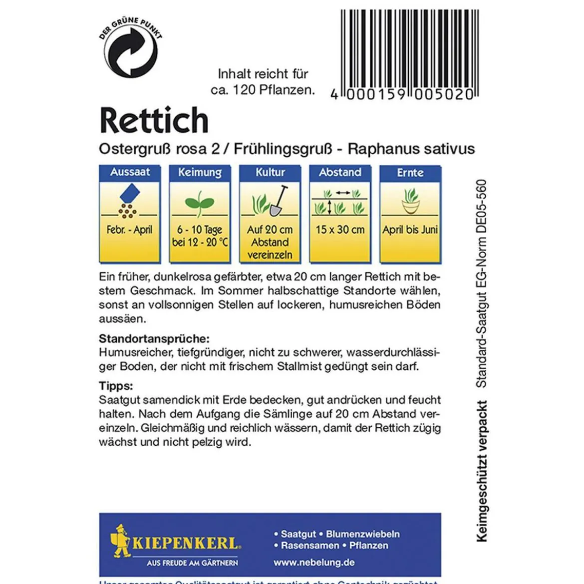 Kiepenkerl Rettich Frühlingsgruß