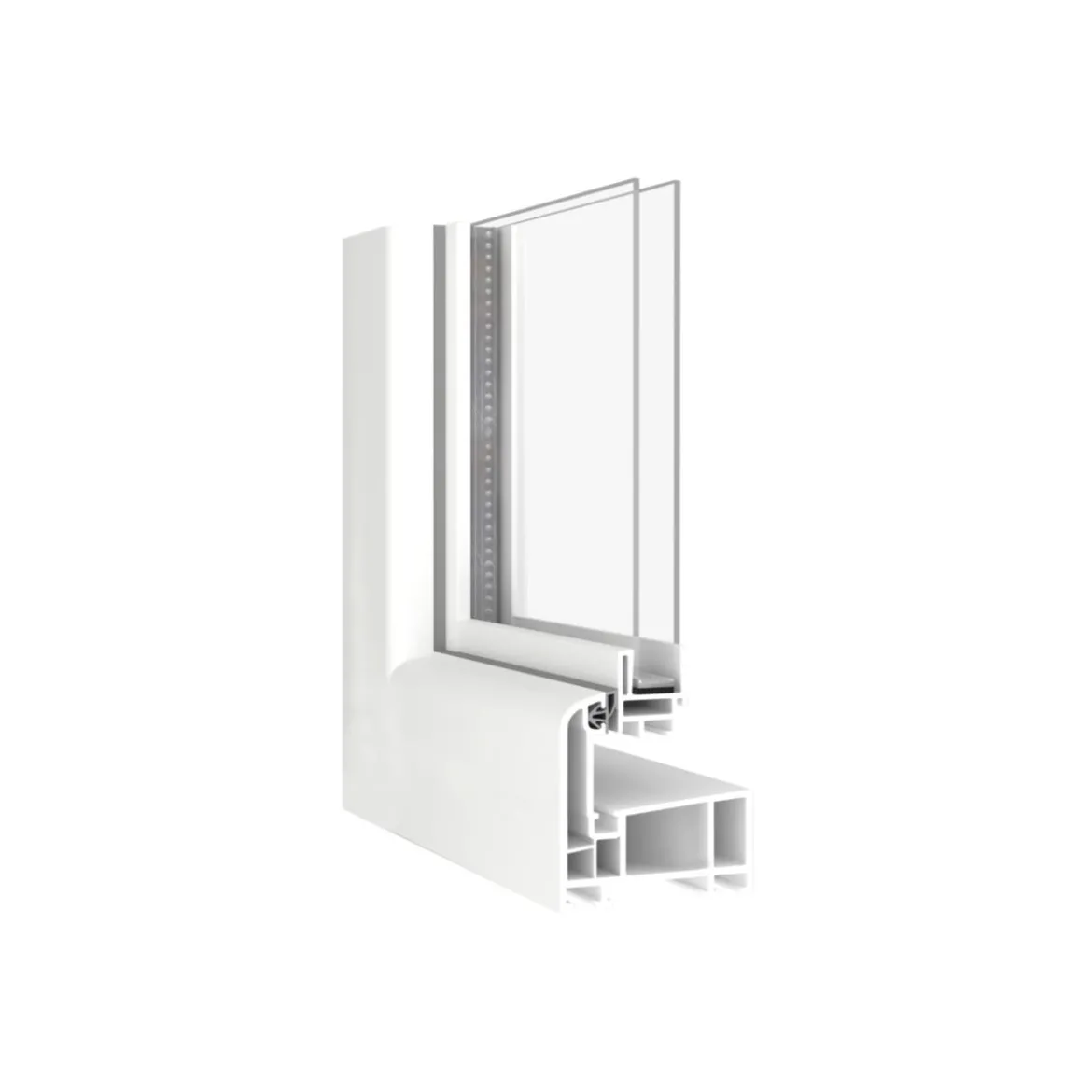 Kippfenster Q59 1000 x 600 mm ISO Glas weiss