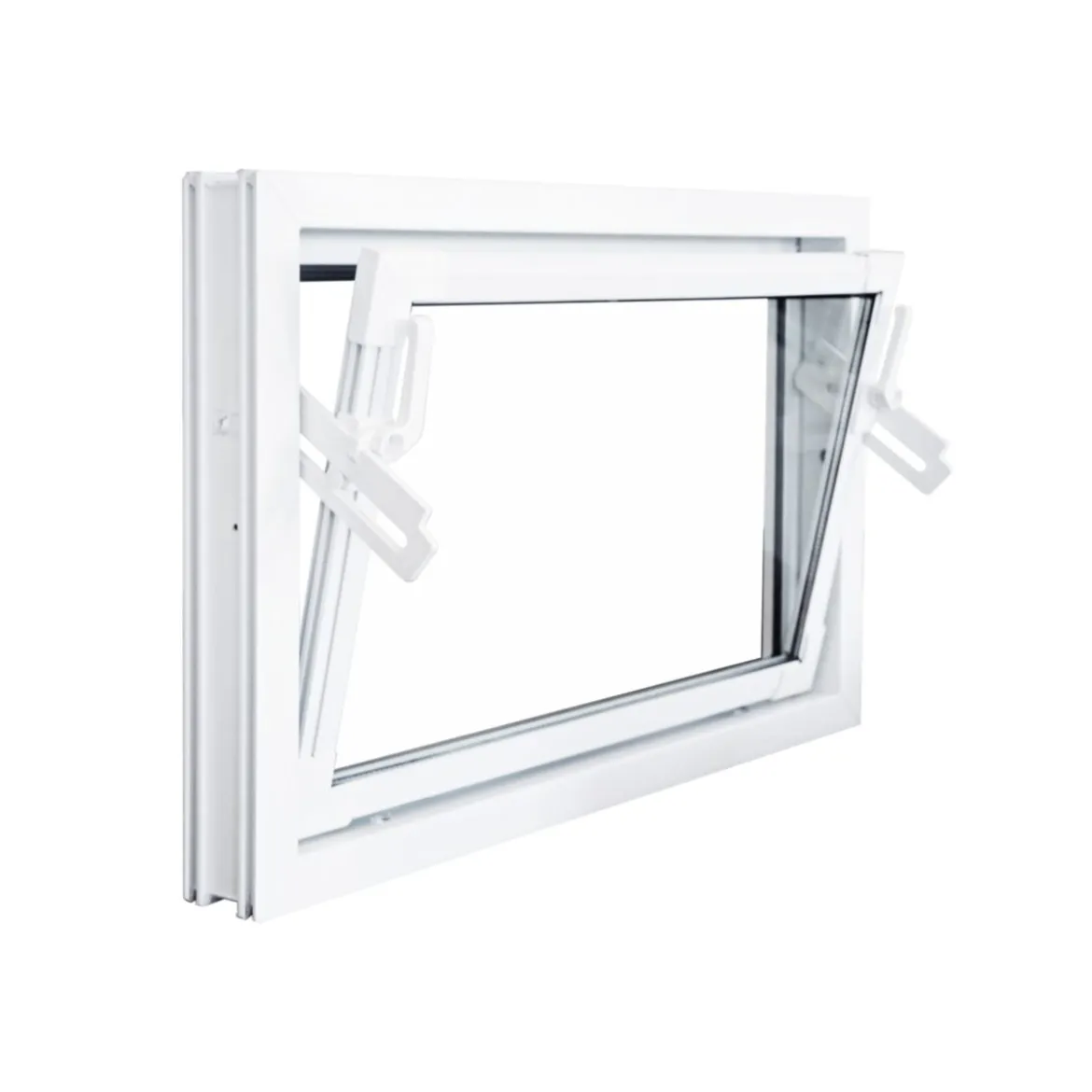Kippfenster Q59 600x500mm ISO Glas weiss