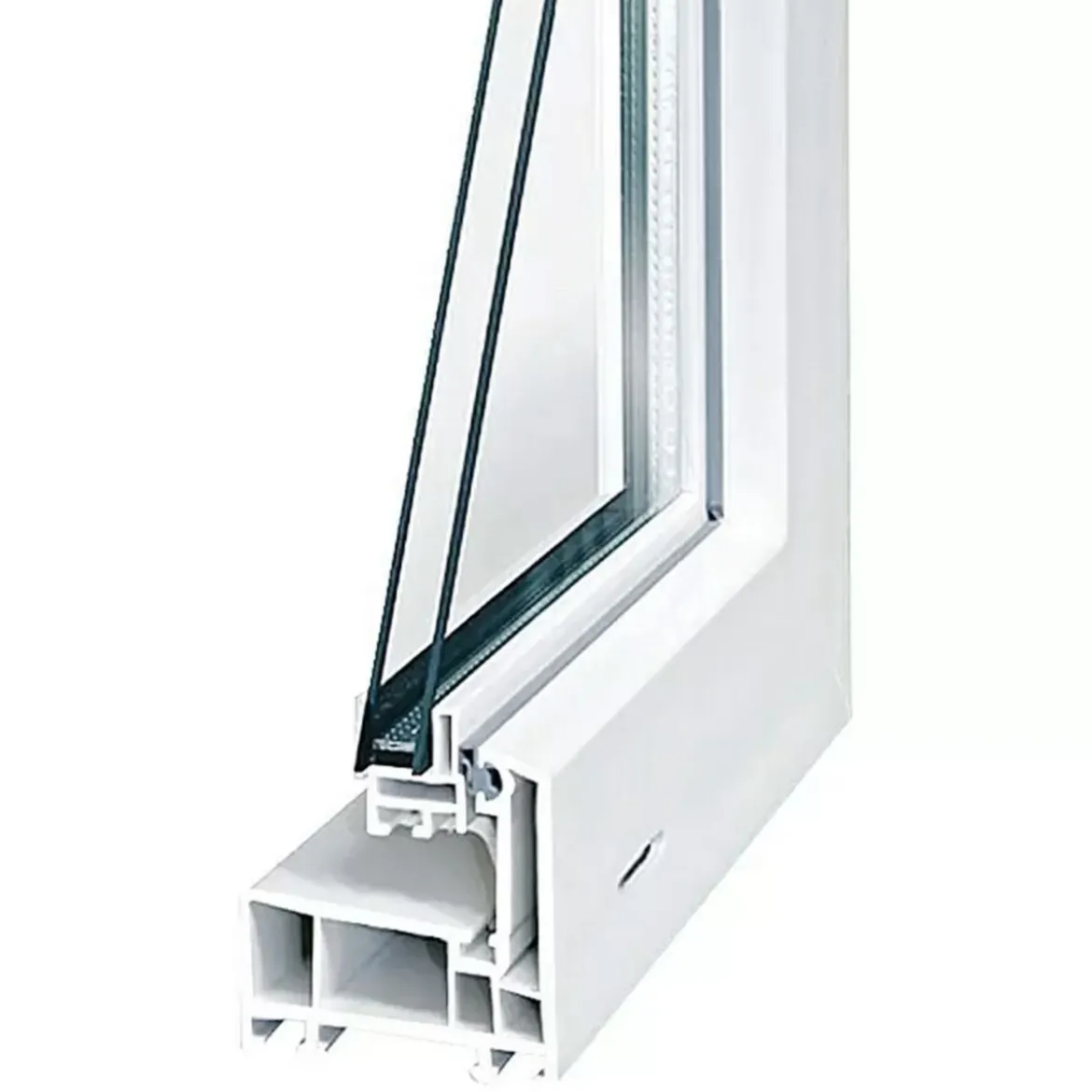 Kippfenster Q59 600x500mm ISO Glas weiss