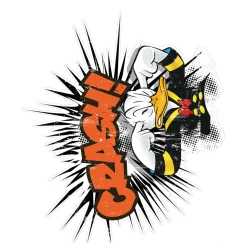 KomarSelbstklebende Vlies Wandtattoo Donald crash XXL 127x160 cm