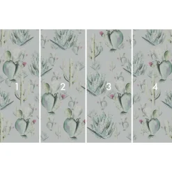 KomarVlies Fototapete Cactus Grey 400x250 cm