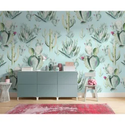 KomarVlies Fototapete Cactus Blue 400x250 cm