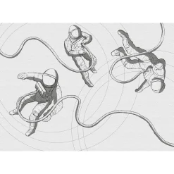 KomarVlies Fototapete Extraordinary Astronauts 400x280 cm