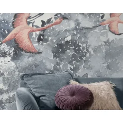 KomarVlies Fototapete Flamingos in the Sky 400x280 cm