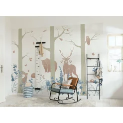 KomarVlies Fototapete Forest Animals 400x280 cm