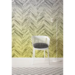 KomarVlies Fototapete Herringbone Yellow 400x250 cm