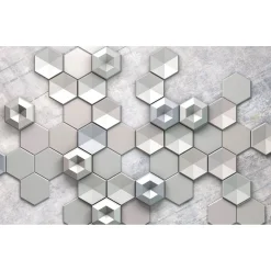 KomarVlies Fototapete Hexagon Concrete 400x250 cm