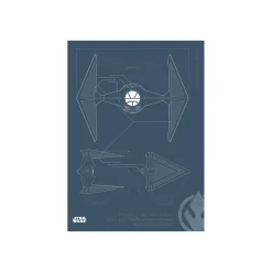 KomarWandbild Star Wars Blueprint Sith TIE-Fighter 50x70 cm