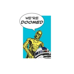 KomarWandbild Star Wars Classic Comic Quote Droids 50x70 cm