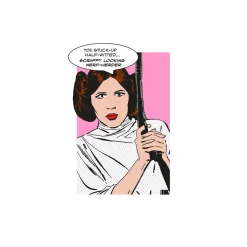 KomarWandbild Star Wars Classic Comic Quote Leia 40x50 cm