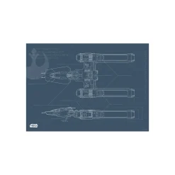 KomarWandbild Star Wars EP9 Blueprint Y-Wing 50x40 cm