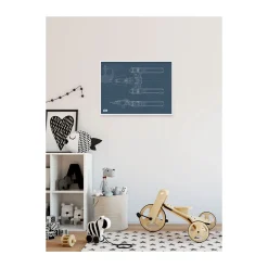 KomarWandbild Star Wars EP9 Blueprint Y-Wing 70x50 cm