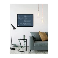 KomarWandbild Star Wars EP9 Blueprint Y-Wing 70x50 cm