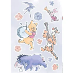 KomarWandtattoo Winnie the Pooh Flowers & Music 50x70 cm