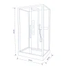 Komplettdusche Urban 2 Rectangle BxHxT115x215x90, Alu. Schwarz