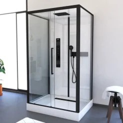 Komplettdusche Urban 2 Rectangle BxHxT115x215x90, Alu. Schwarz