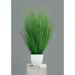 Kunstgras im Kunststofftopf weiß 55 cm