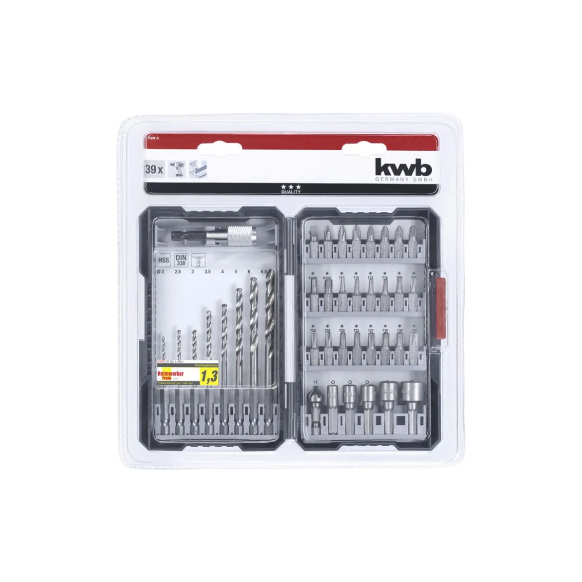 kwbBit-Bohrerbox 39 teilig inklusive L-Box