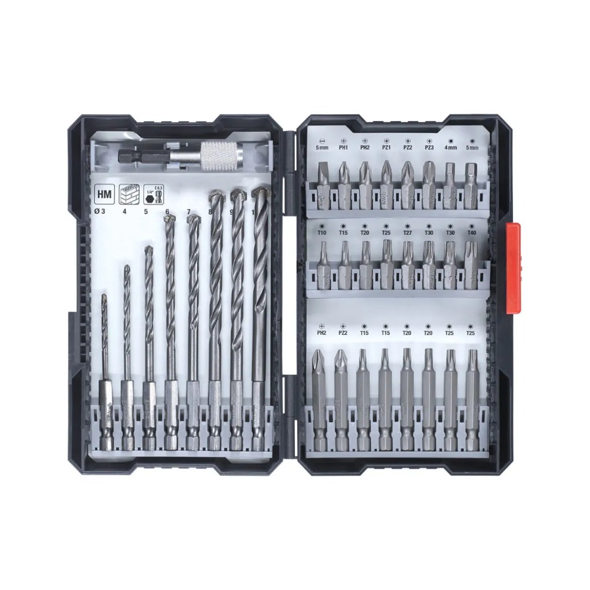 kwbBit-Bohrerbox 33 teilig inklusive L-Box