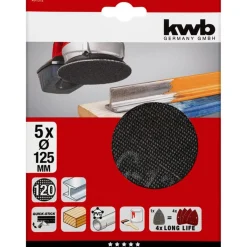kwbGitterleinen für Exzenterschleifer Durchmesser 125 mm K120