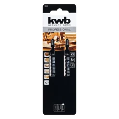kwb HCS-Stichsägeblätter mit T-Schaft für Holz fein 2-tlg. 117 mm